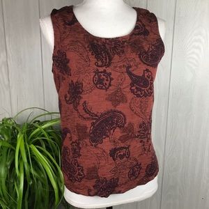Nomadic Traders silk linen paisley tank top vintage